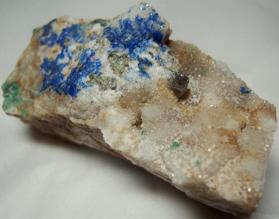 LINARITE, QUARTZ, BROCHANTITE, GALENA - Sunshine no. 3 Adit, Blanchard Mine (Portalas-Blanchard Mine), Bingham, Hansonburg District, Socorro County, New Mexico, USA - ex Parker minerals