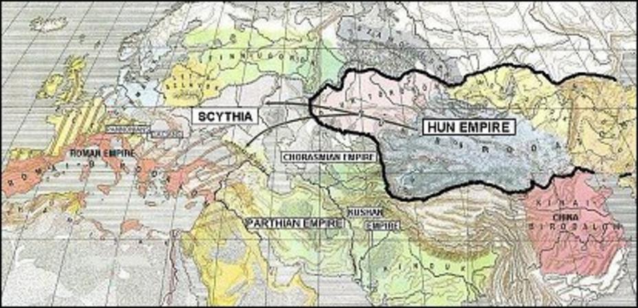 Hun Empire Map - Bahadir Gezer