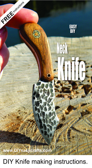 How to make a mini neck knife with Kydex Sheath. FREE step by step instructions. www.DIYeasycrafts.com