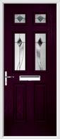 2 Panel 4 Square Composite Door monza glass