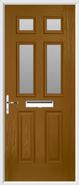 2 Panel 4 Square Composite Door obscure glass