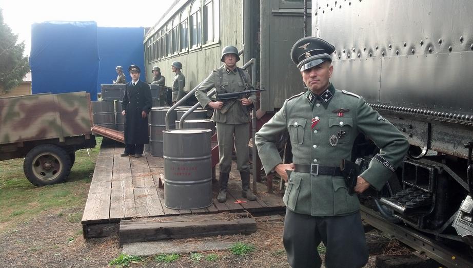German WW2 freight train scene
