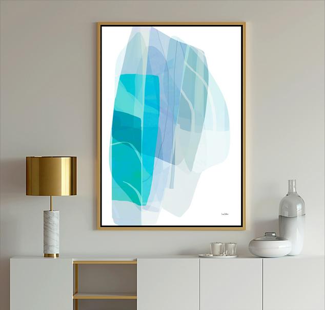 Blue and Sea Glass abstract art, #blue, #abstract art, #dubois art, #modern art