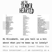 We The Tender Hearted - Published Full-Length Interview Music Video, 4 Poems and Photo-Shoot