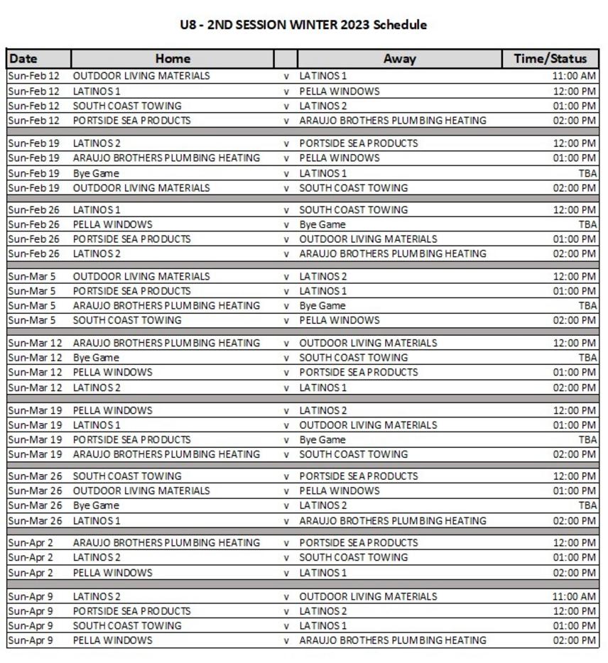 Schedules