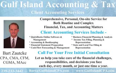 Postcard Image: Sanibel Florida - Gulf Island Accounting & Tax - Client Accounting Services - QuickBooks Online Software & Management, Acconuting and Bookkeeping, Financial Statement Preparation, Cash Flow Forecasting and Management, Business Financial Plannng and Analysis, Income Tax Filing and Planning and Representation, State and local tax filing and representation