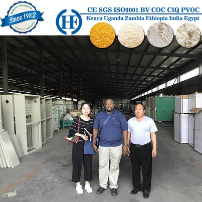 Africa customer inspection 30ton maize milling machine in China factory