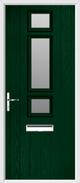 3 Square Strip Composite Door obscure glass