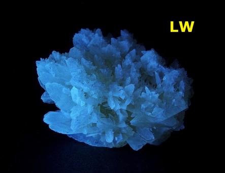 Phosphorescent & fluorescent Aragonite crystals - Cerro de Pasco, Peru
