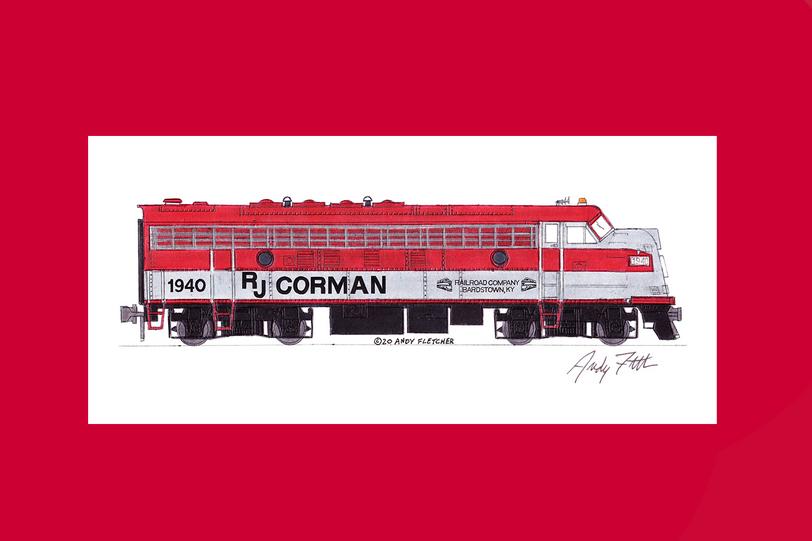 RJ Corman Locomotives 11"x17" Poster by Andy Fletcher signed 