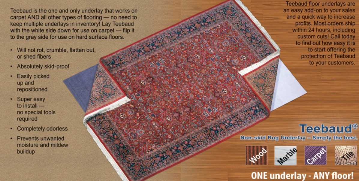 Two-Sided Rug Pad: Teebaud Non-Skid Rug Underlay - A Rug For All Reasons
