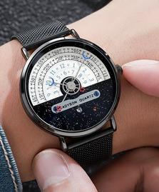 Alien Sky Starwatcher Calendar UNISEX Retro Watches Casual Sport Watch For Men Women Unisex Quartz Wrist Watch Relogio Masculino