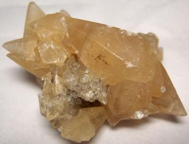 CALCITE crystals, fluorescent - Pugh Quarry (France Stone Co. Custar quarry), Weston (near Custar), Wood County, Ohio, USA, ex Paul and Betty Kelly, collected ~1960