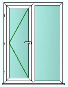 UPVC back door with side panel