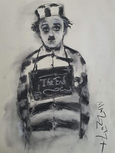 Chaplin - Charcoal on Paper 90 x 60 cm