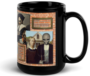 Art Masters Montage Black Glossy Mug