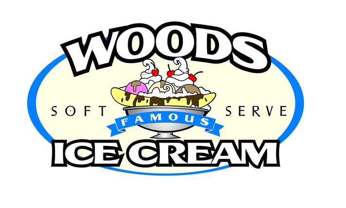 WOODS ICE CREAM SOFT SERVE FAMOUS LOGO