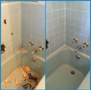 Shower cleaning before and after comparison photos