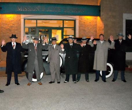 Mobsters in front of SF police station