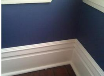 Perfectly painted baseboard.