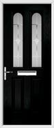 2 Panel 2 Arch Composite Door sandblast glass