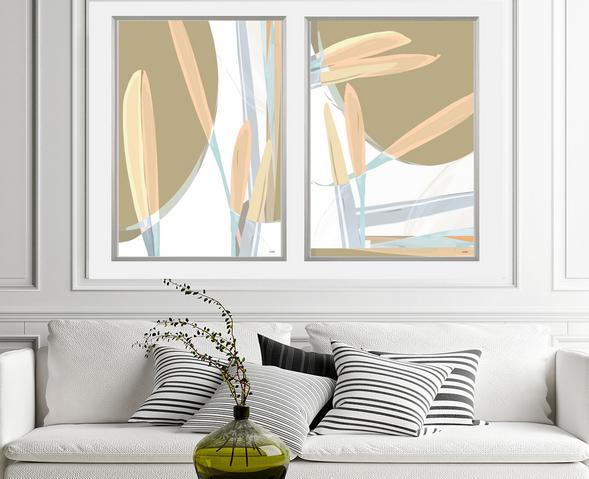 White and Gold Abstract, #Abstract Art, #wall art