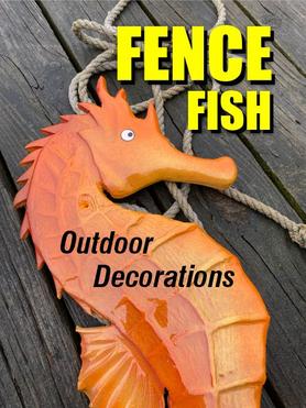 DIY Beautiful Outdoor Fence Fish Decorationss