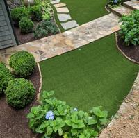 Installed turf and landscaped flower beds in Clayton, GA.