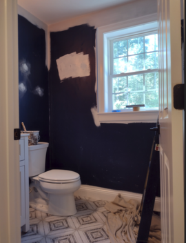 Newly painted bathroom in Norton, MA.