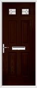 4 Panel 2 Square Composite Door regal opal glass