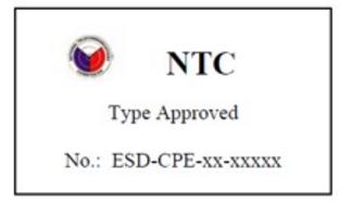 Philippines NTC label