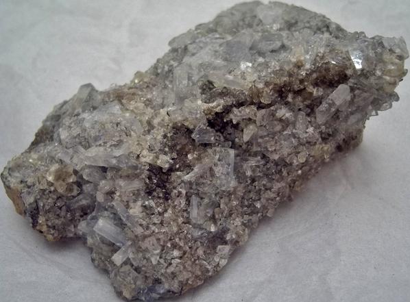 CELESTINE celestite, CALCITE - Rt 13 roadcut, Chittenango Falls, Fenner Township, Madison County, New York, USA - ex Sterling Hill Mining Co., Owned & Operated by The Hauck Families