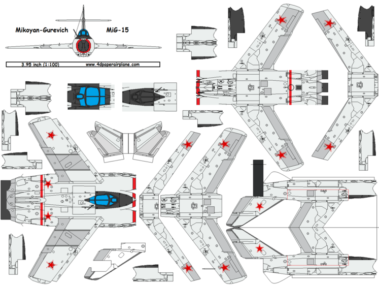 4D model template of Mikoyan-Gurevich MiG-15