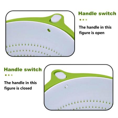 Drain Bowl Double Basket for Rice Washing Noodles Vegetables Fruit Colander in Pakistan for use at sink in kitchen Handle Switch