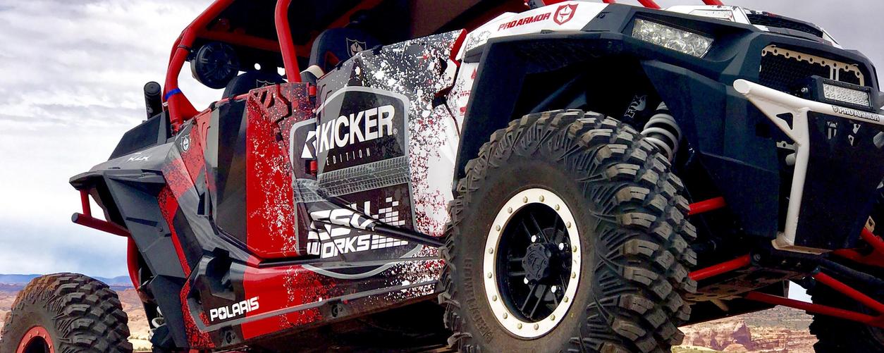 Kicker powersport audio for sale Canton Ohio - Polaris RZR speakers Ohio - New Philadelphia Ohio Car Audio - kicker-audio-speakers-amps-side-by-side-polaris-can-am-utv-powersports-canton-ohio-akron-alliance