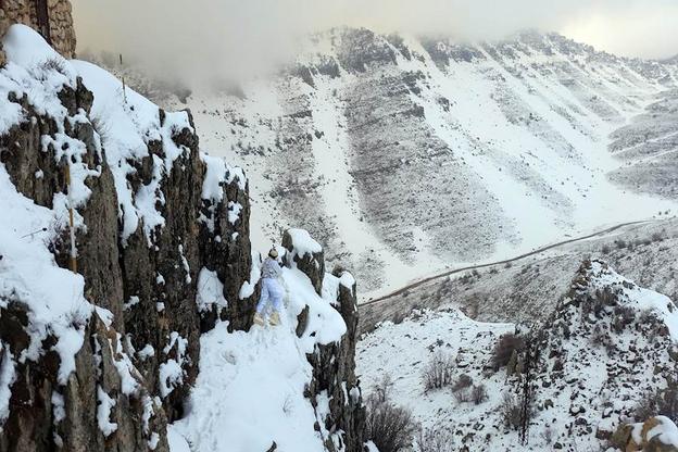 turkish soldier waiting for ambush