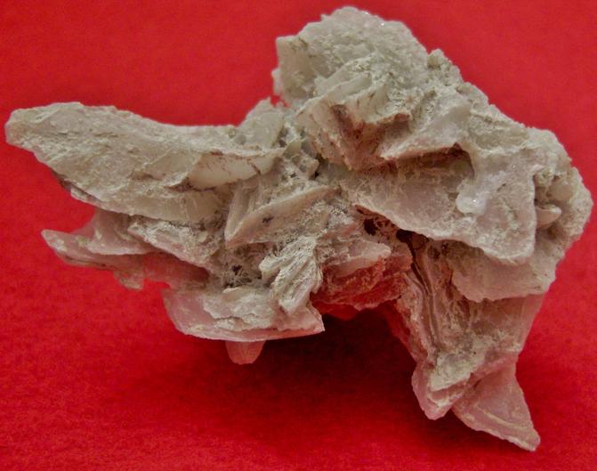 Calcite pseudomorph after Glauberite crystals, Camp Verde District, Yavapai County, Arizona, USA, ex Ted Morley, circa1960