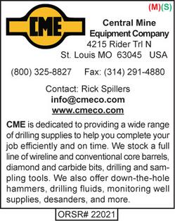 Drilling Supplies, CME, Central Mine Equipment