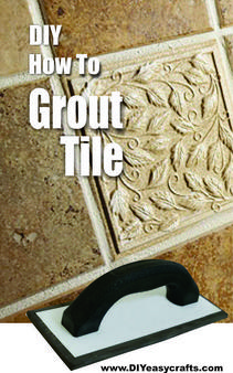 How to easily grout tiles. Complete how to video from www.DIYeasycrafts.com