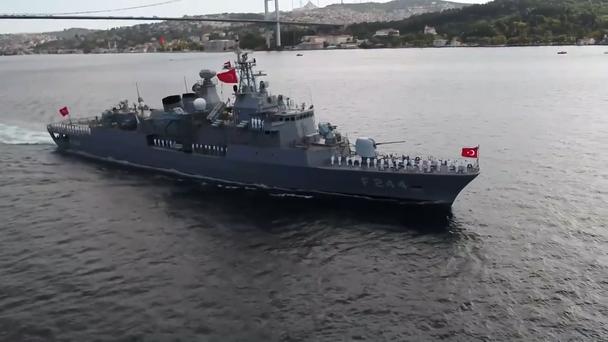 turkish frigate in Istanbul