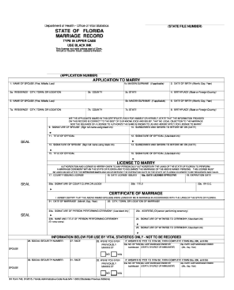 Marriage License by mail