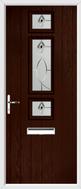 3 Square Strip Composite Door fusion art glass