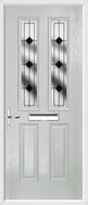 2 Panel 2 Square Composite Door resin lead glass