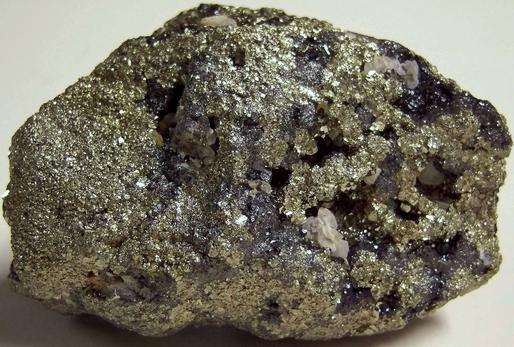 ENARGITE, SPHALERITE, PYRITE, fluorescent CALCITE,Huanzala Mine, Huallanca District, Bolognesi Province, Ancash Department, Peru