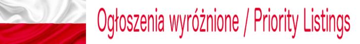 Priority Listings / Ogłoszenia wyróżnione