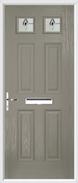 4 Panel 2 Square Composite Door fusion art glass