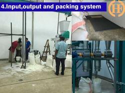 packaging area for 30 tons maize milling plant