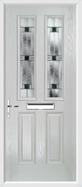 2 Panel 2 Square Composite Door aspen glass