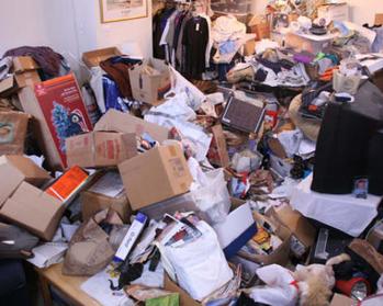 Hoarding disaster representing Hazmat Cleaners, LLC. hoarding cleanup services