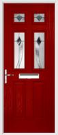2 Panel 4 Square Composite Door monza glass